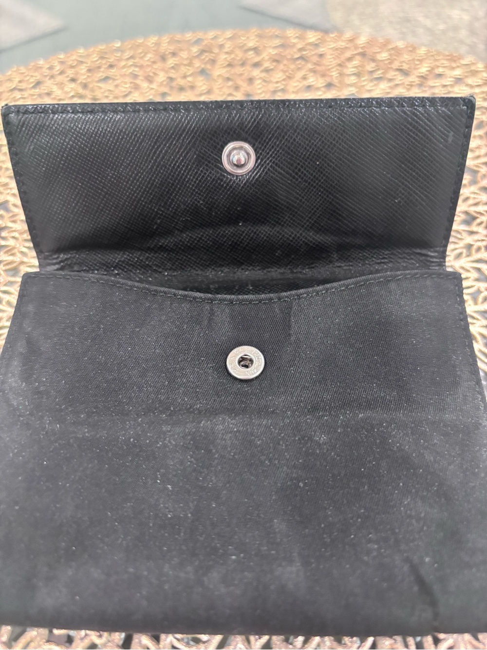 Prada Black Nylon Triangular Logo Wallet - Picture 7 of 9